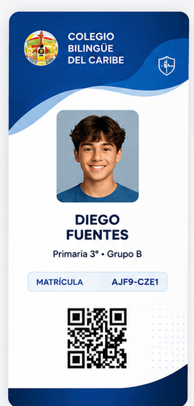 Credencial digital del alumno — Colegio Bilingüe del Caribe