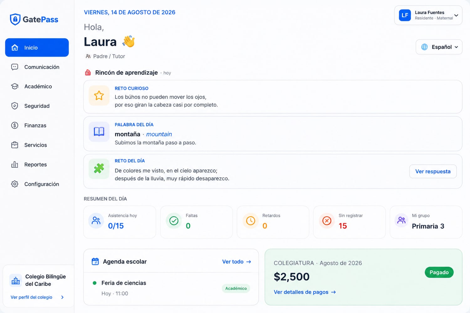 App de los papás con avisos en tiempo real
